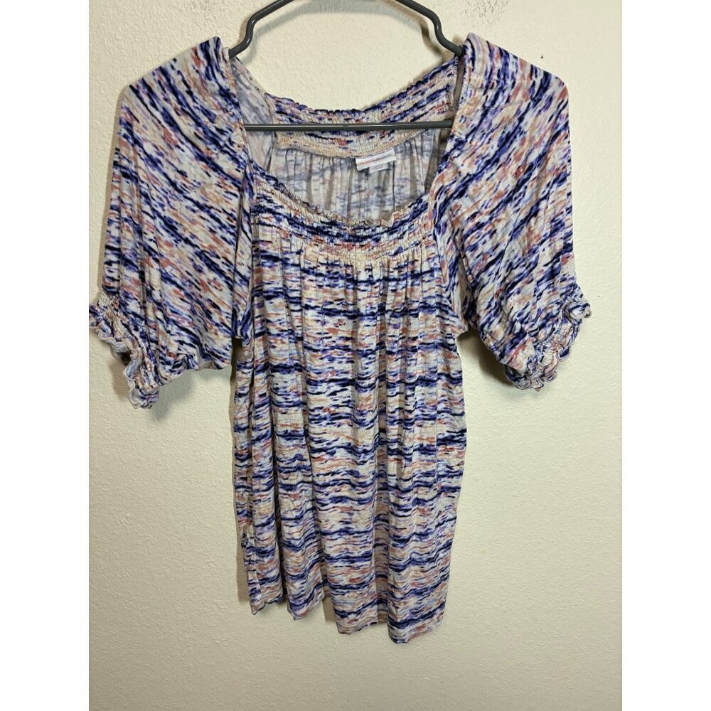 LuLaRoe Blouse Boho Casual T-Shirt Off Shoulder Purple Size Large BD2